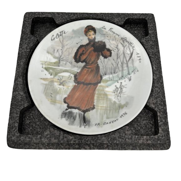Colette The Sportswoman of 1890 Collectible Plate Women of the Century 1976 - Picture 2 of 8